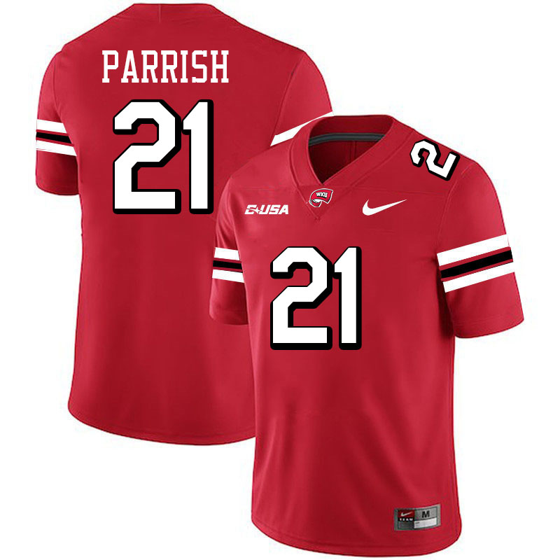 Marvis Parrish WKU Jersey, Western Kentucky Hilltoppers #21 Marvis Parrish Jersey Youth-Red